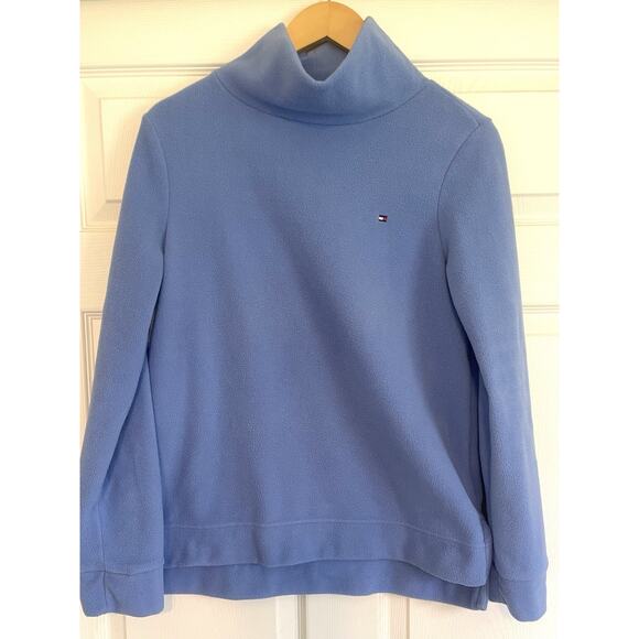 Tommy Hilfiger Fleece | Light Blue High Neck | Women Size Medium | Cozy - Picture 3 of 5